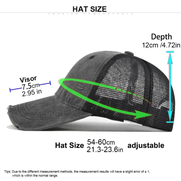 Distressed Ripped-Brim Dad Cap