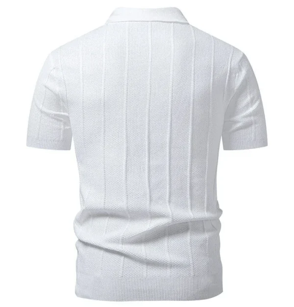 Men's Knit Polo-Collar Short Sleeve T-Shirt