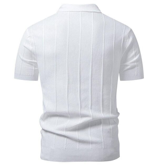 Men's Knit Polo-Collar Short Sleeve T-Shirt