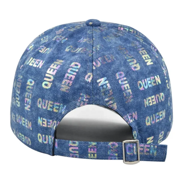 H49282a6b3ef04e88a78f2477efc61ccag.webp Queen Graphic Washed Denim Cap