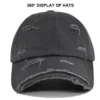 H4db2923cc46b4194975ee0de8277360dN.webp Solid Distressed Washed Baseball Cap