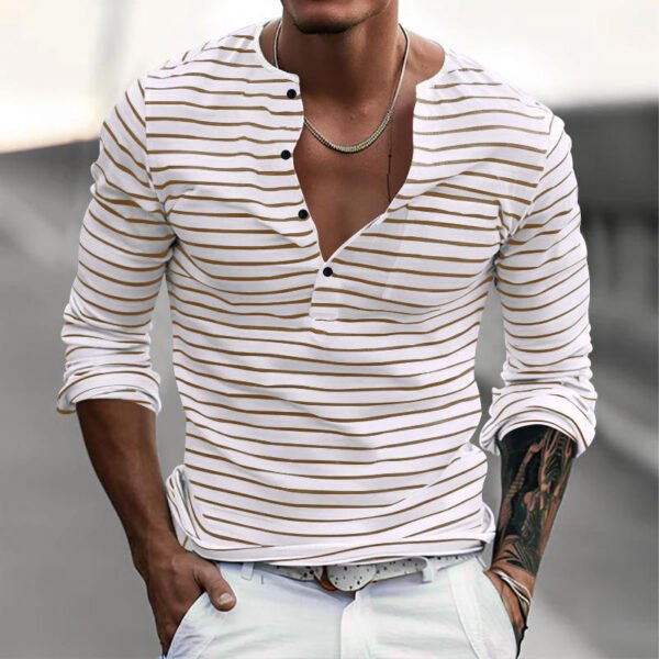 H541bf9632d504f3d85e9bbe00420242dw.jpg_960x960q80.jpg Men's Striped Long Sleeve Casual T-Shirt