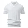 Men's Knit Polo-Collar Short Sleeve T-Shirt