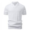 Men's Knit Polo-Collar Short Sleeve T-Shirt