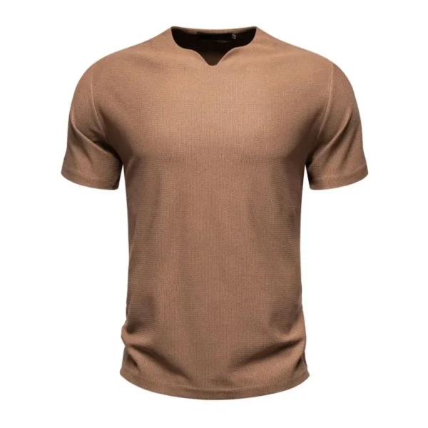 H5ae4e502a0e541fbb5dd24fe2b469110q.webp Men's Knit V-Neck Casual T-Shirt
