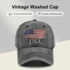 Vintage American Flag Washed Cap