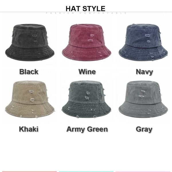 Distressed Canvas Bucket Hat