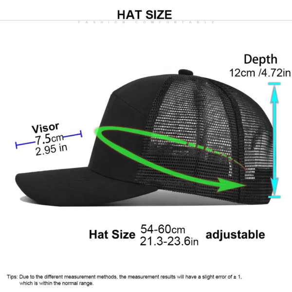 H62e44d27e02349459179f5900623996cE.webp 7-Panel Mesh Trucker Snapback