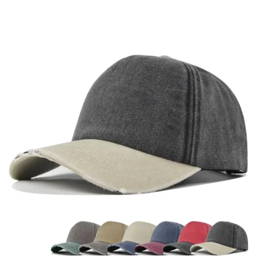 Color-Block Washed 5-Panel Cap