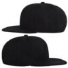 H803dc34410974de5b433f86998dc70df2.jpg_960x960q80.jpg Solid Flat-Brim Snapback Cap