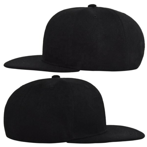 H803dc34410974de5b433f86998dc70df2.jpg_960x960q80.jpg Solid Flat-Brim Snapback Cap