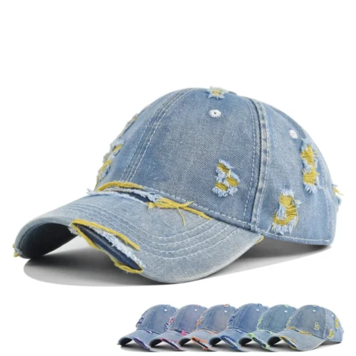 Vintage Distressed Denim Dad Cap
