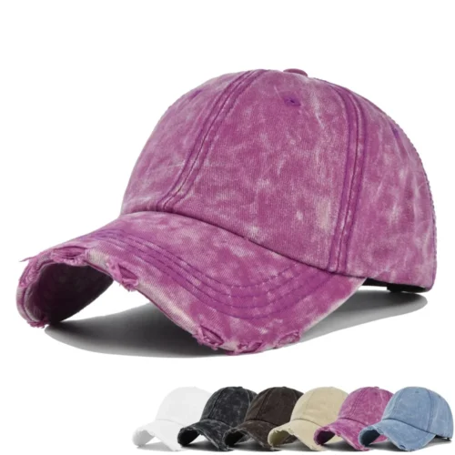 Acid-Wash Denim Dad Cap