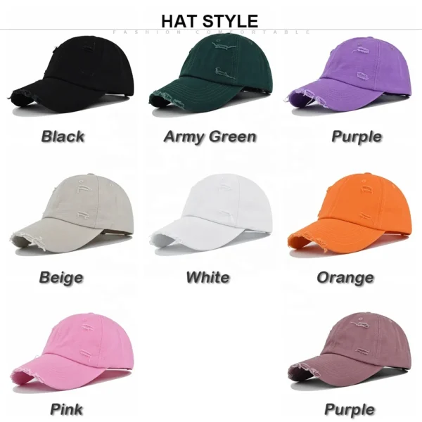 Hb06158312e3b4642be9f2d5636b90da5X.webp Ripped Washed Denim Baseball Cap