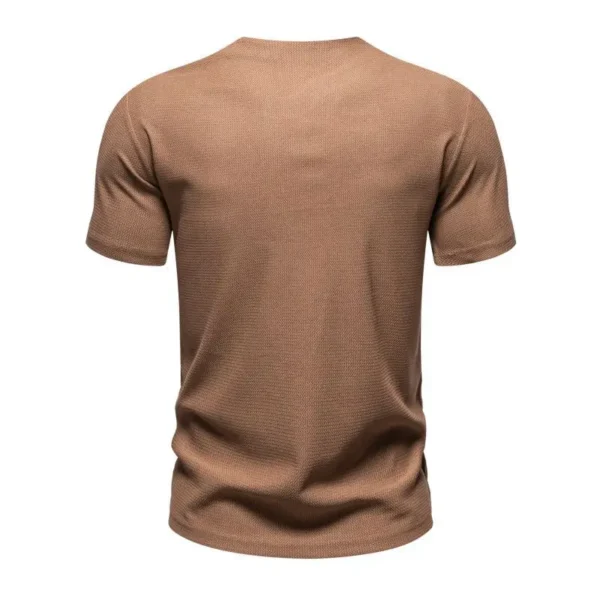 Hbc373119f10a456db4b53fca068d164dQ.webp Men's Knit V-Neck Casual T-Shirt