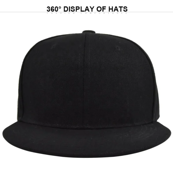 Hc1a44d47d13c486b937ef0b5e0b60d58G.webp Solid Flat-Brim Snapback Cap