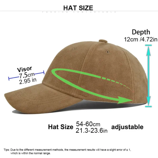 Faux Suede Baseball Cap