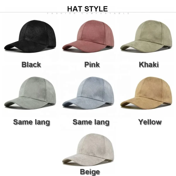Hc4d91ed76ff046648ca6aa769515ba63l.webp Faux Suede Duckbill Baseball Cap