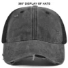 Distressed Ripped-Brim Dad Cap