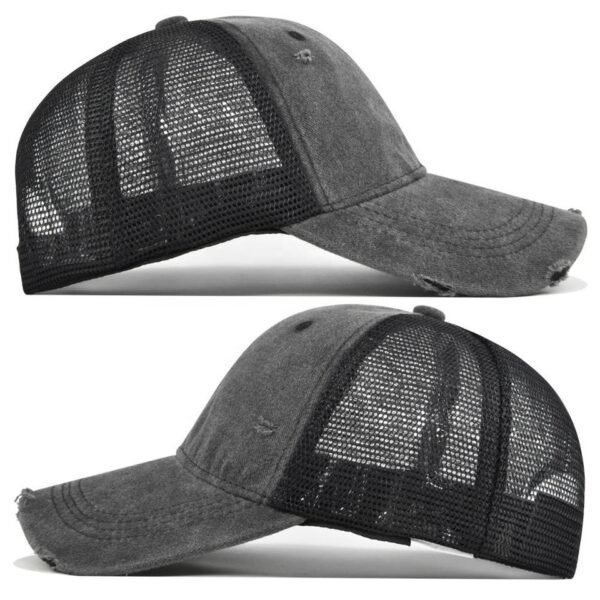 Distressed Ripped-Brim Dad Cap