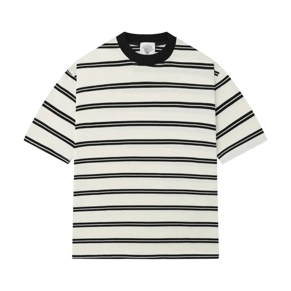 Unisex Retro Striped Cotton T-Shirt