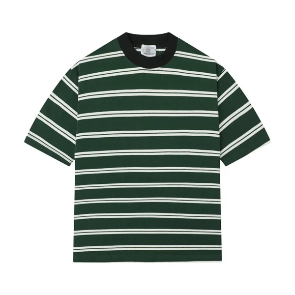 Unisex Retro Striped Cotton T-Shirt