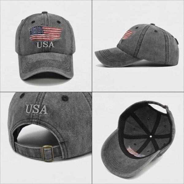 Vintage American Flag Washed Cap