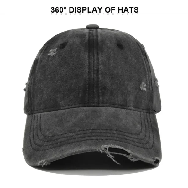 He93823c516184f039f6855c7d2ea1aeeo.webp Distressed Washed 6-Panel Dad Cap