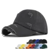 Hef12ea14016c488b9d17cd3cf9bec9c3X.webp Solid Distressed Washed Baseball Cap