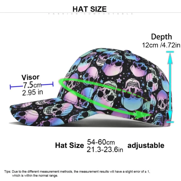 Hf101592fedf94826bc10bb8dd638a95d5.webp Halloween Skull & Pumpkin Print Cap