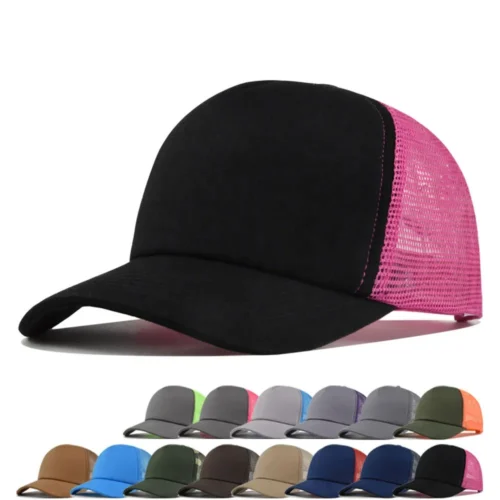 Hf568f897d5124c5387fb9c59129ab1be6.webp Soft-Crown 5-Panel Mesh Trucker Cap