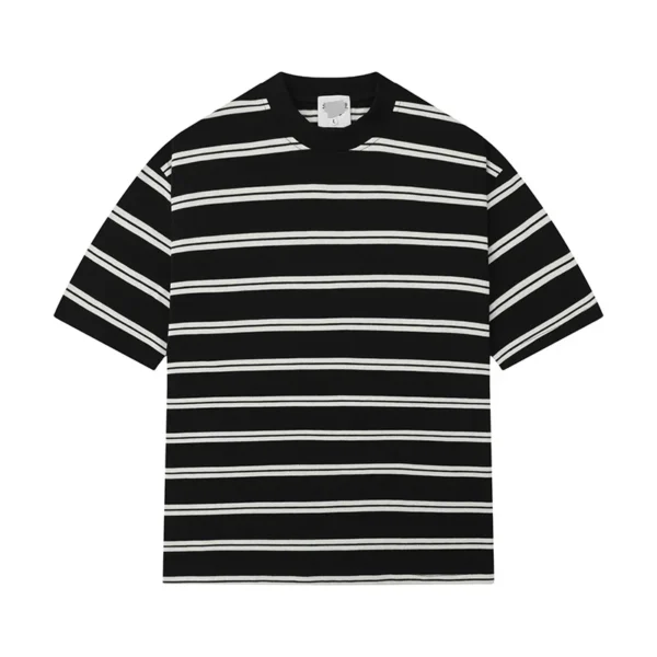 Unisex Retro Striped Cotton T-Shirt