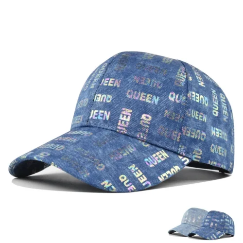Queen Graphic Washed Denim Cap